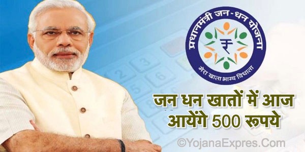 500 INR To Jan Dhan Accounts